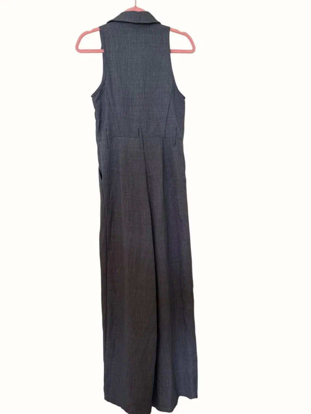 Shein Wide Leg Jumper Sleeveless Button Front Gray EU 36 US 4